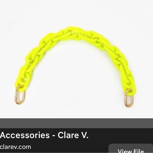 ISO Clare V Neon Yellow Resin shortie strap